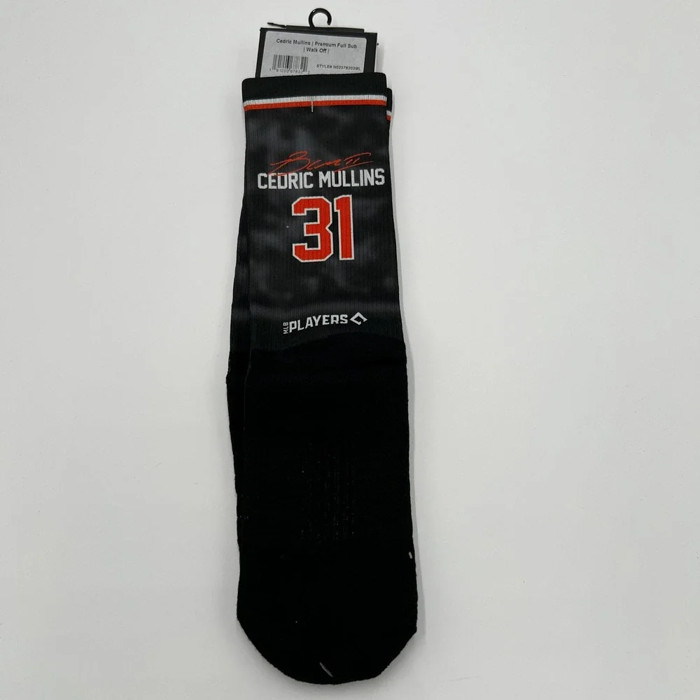 Strideline Cedric Mullins Baltimore Orioles MLB Premium Full Sub Crew‎ Socks M/L